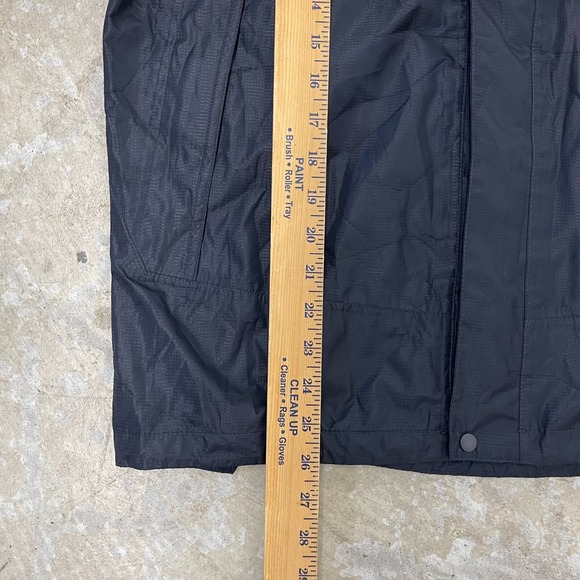 Tesla Jacket Mens Medium Blue Waterproof Hooded Lightweight Logo Zip Snap - Picture 10 of 14